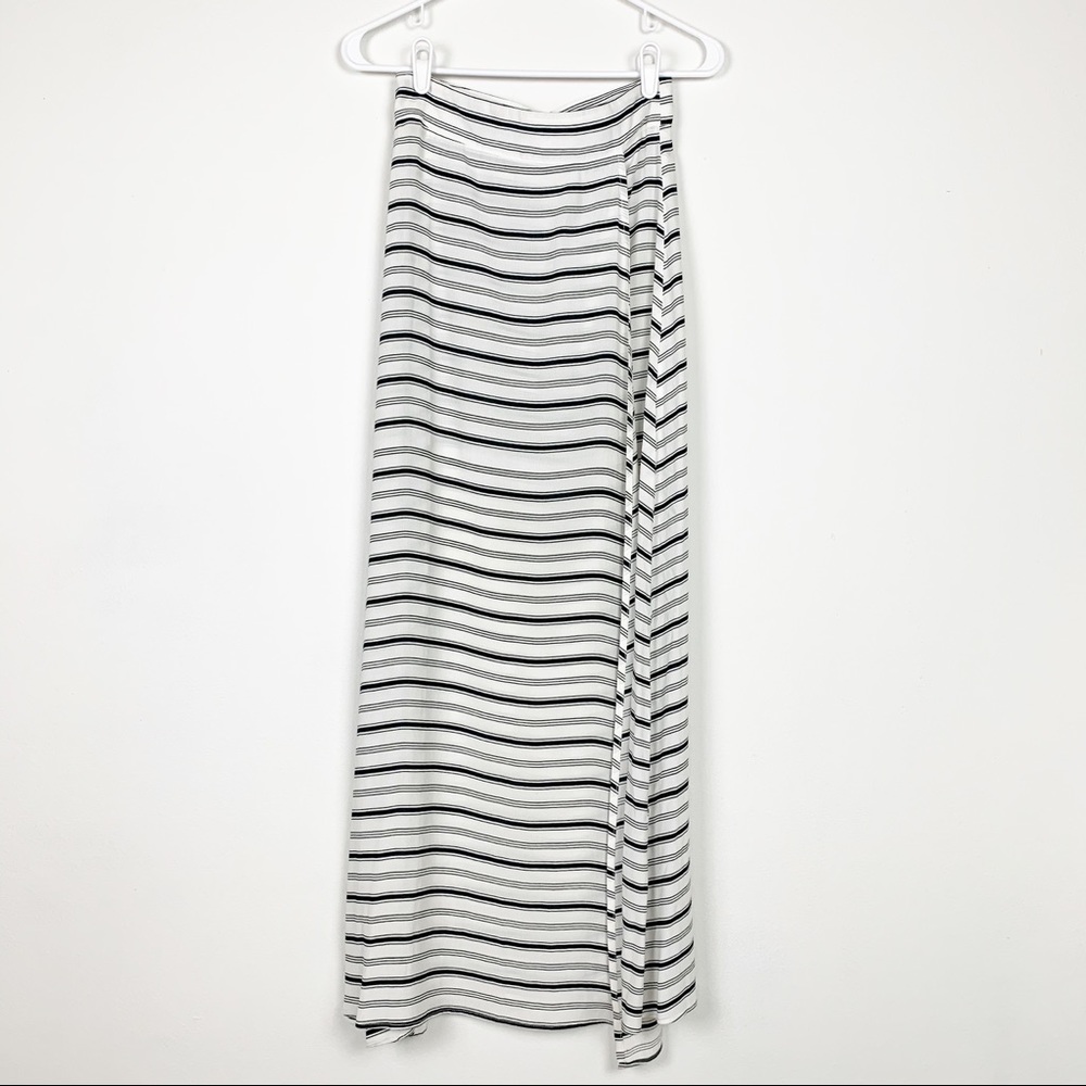 Faithfull the Brand Striped Wrap Maxi Skirt 2